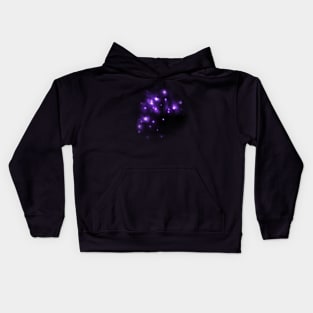 Magic purple stars and nebula Kids Hoodie